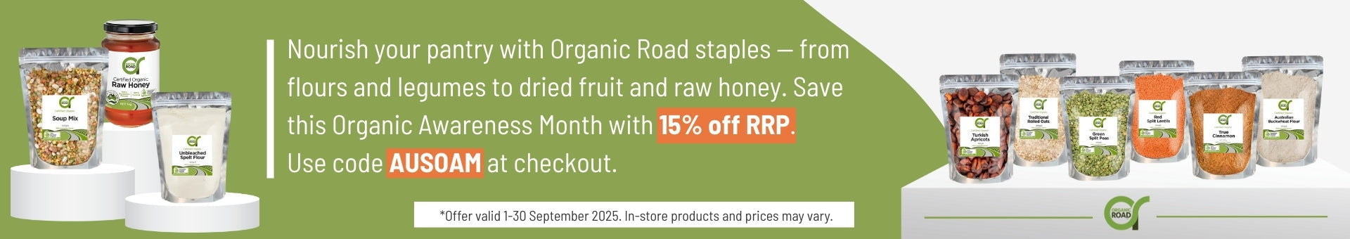 Organic Road 15% Promotion at Go Vita