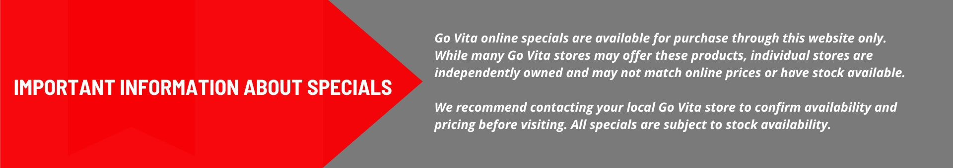 Monthly Specials