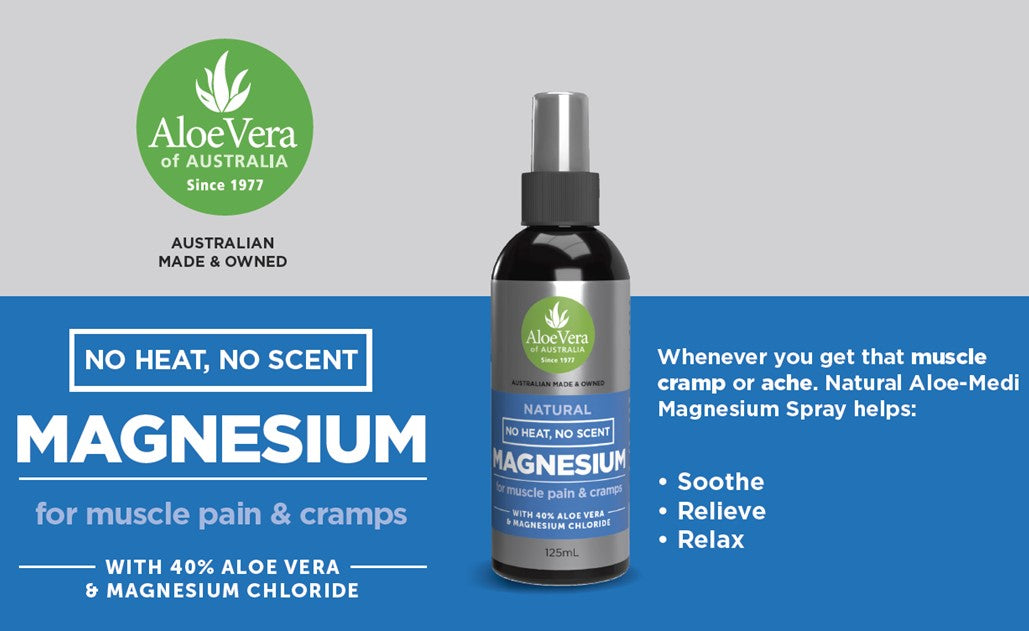 Buy Aloe Vera of Australia Aloe Medi No Heat No Scent Magnesium Spray 125ml  Online