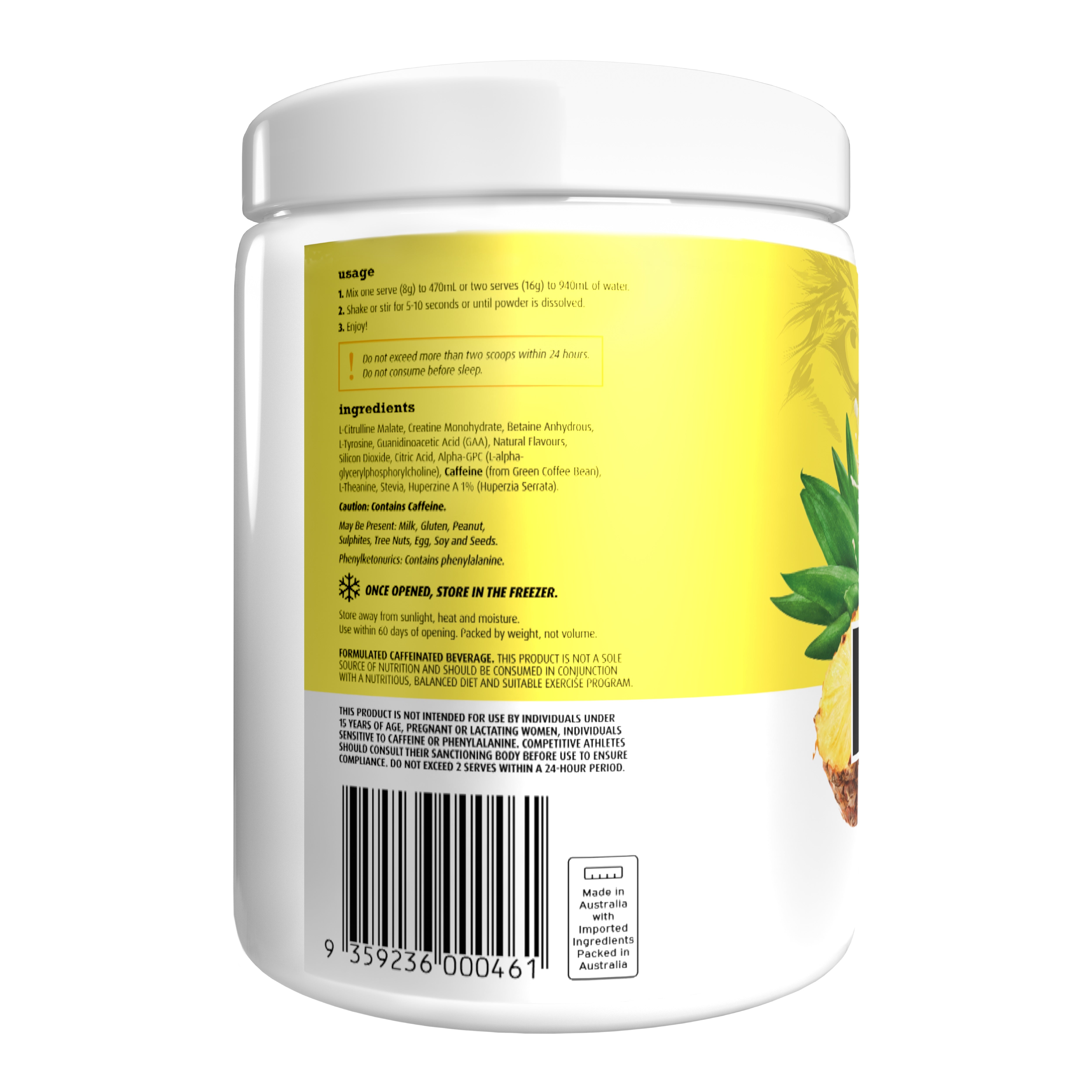 Buy White Wolf Nutrition Tingle Free PR3 Pina Colada 320g Online