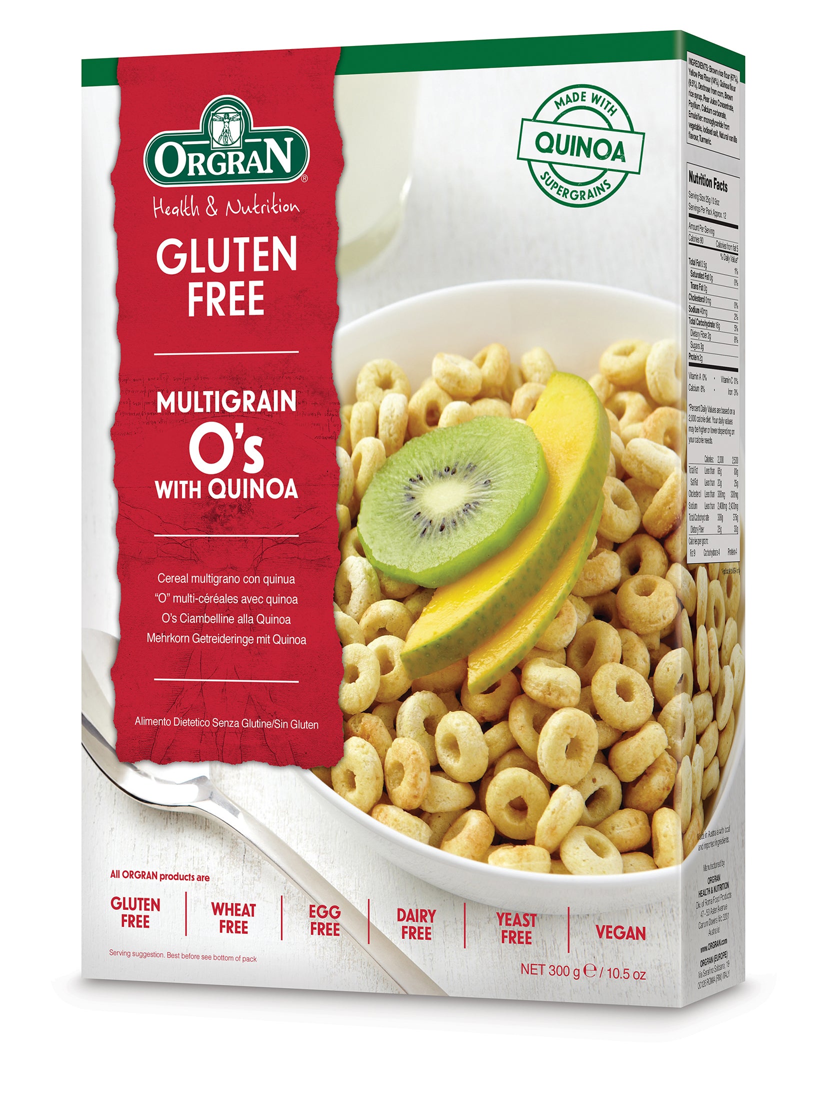Buy Orgran Multigrain O's with Quinoa 300g Online