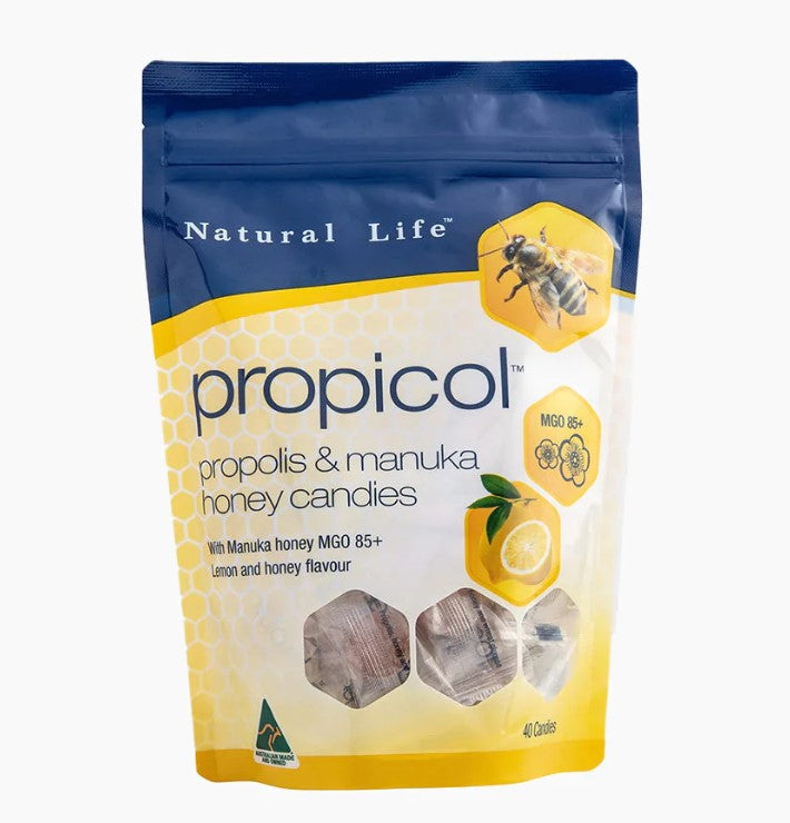 Wedderspoon Organic Manuka Honey Drops, Eucalyptus & Bee Propolis, 20
