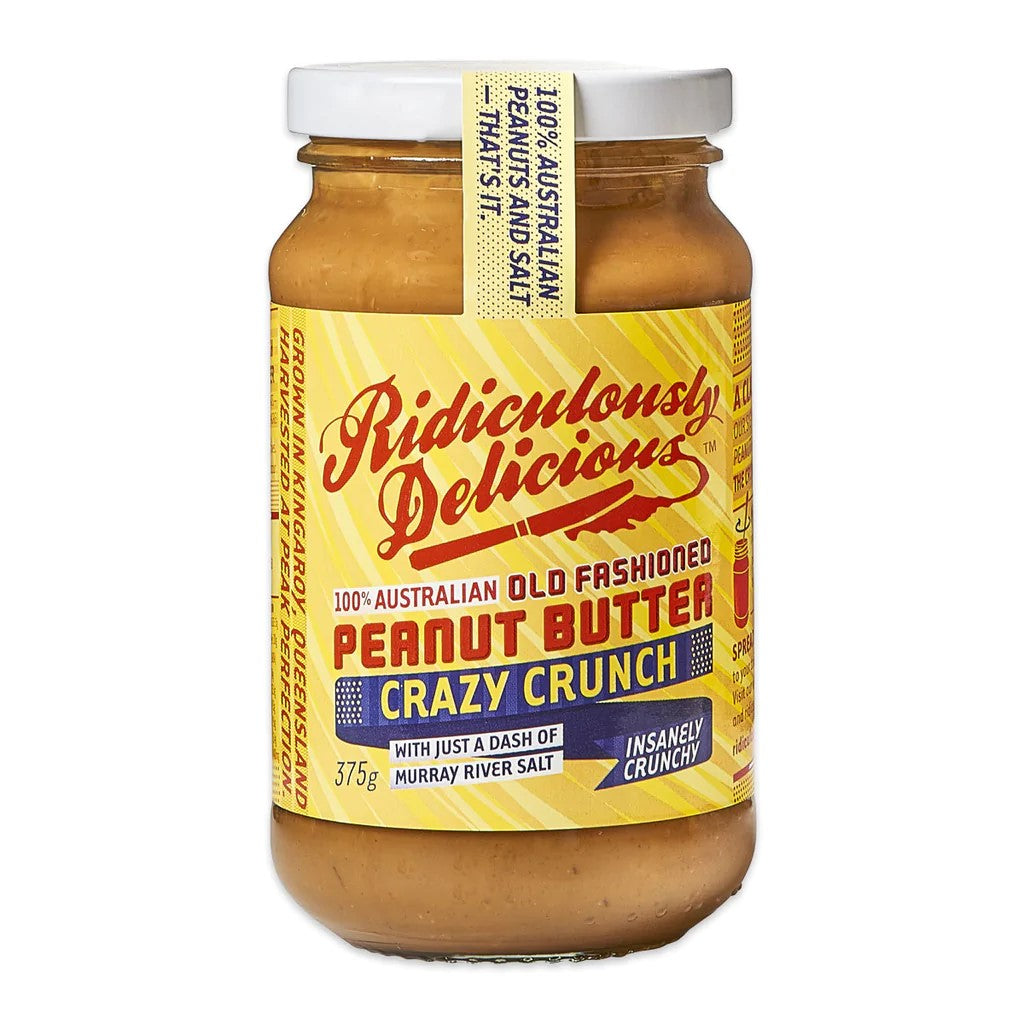 Buy Ridiculously Delicious Crazy Crunch Peanut Butter 375g Online