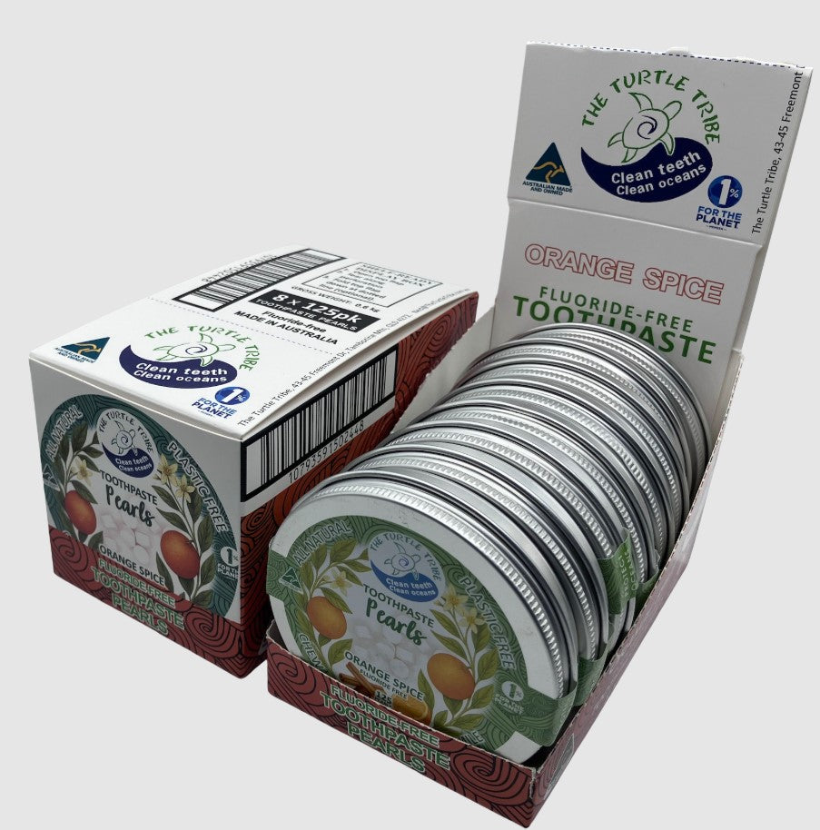 Buy The Turtle Tribe Toothpaste Pearls Orange Spice Fluoride Free Online