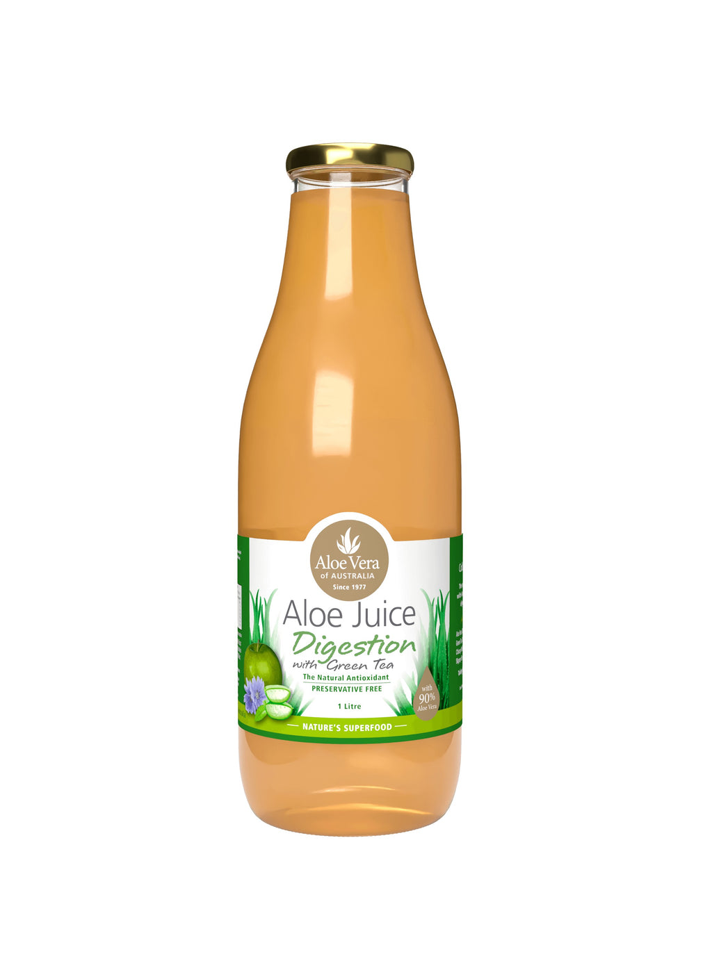 Buy Aloe Vera of Australia Juice Digestion with green tea 1 Litre Online