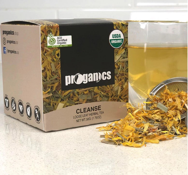 Buy Proganics Organic Loose Leaf Herbal Tea Cleanse 50g Online