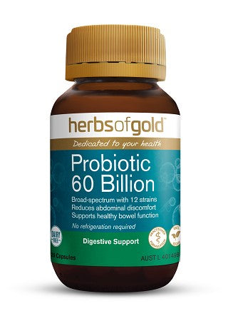 Herbs Of Gold Probiotic 60 Billion - 60 Capsules For Gut Health, Free Same Day Post